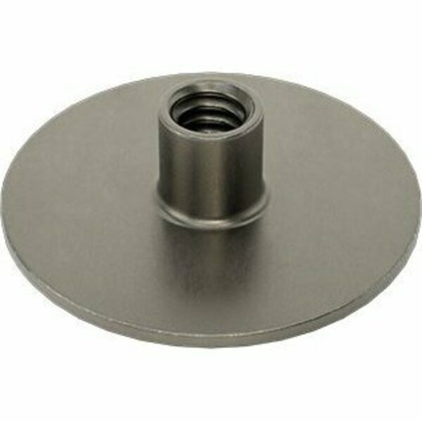 Bsc Preferred Steel Round-Base Weld Nut 1/4-20 Thread Size 1-1/4 Base Diameter 5/16 Barrel Height, 50PK 90596A250
